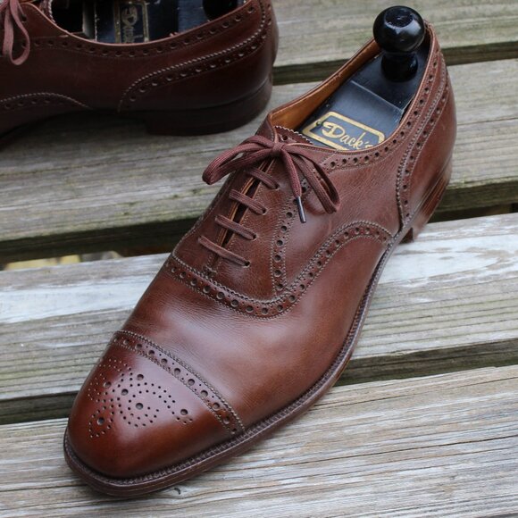 Church's Brown Leather Brogues, Size 9 F (wide) US, Made in England, EUC - Picture 4 of 14